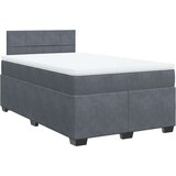  Krevet box spring s madracem tamnosivi 120 x 190 cm baršun | shoptok.hr