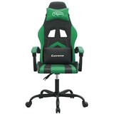 vidaXL Vrtljiv gaming stol črno in zeleno umetno usnje, (21377780) | Shoptok.si