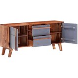  Komoda siva 120 x 30 x 55 cm od masivnog drva | shoptok.hr