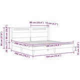  Okvir za krevet Crna 180 x 200 cm Umjetna koža - Crna 180 x 200 cm | shoptok.hr
