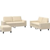  3-dijelni set sofa krem od mikrovlakana | shoptok.hr