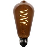 LUEDD Komplet 5 E27 zatemnitvenih LED žarnic ST64 rjave barve 4W 100 lm 1800K u