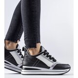 Gemre Black glitter platform sneakers by Marce | Shoptok.si