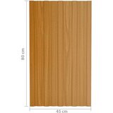 Krovni panel 12 pcs Prirodna 80 x 45 cm Pocinčani čelik - Svijetlo drvo 80 x 45 cm 12 | shoptok.hr