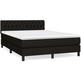  s oprugama i madracem crni 140 x 190 cm od tkanine | shoptok.hr