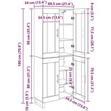  Visok predalnik Umetni hrast 69,5 x 34 x 180 cm Konstruiran les, (5000107560) | Shoptok.si