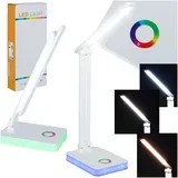 Zložljiva LED namizna svetilka na dotik USB - bela