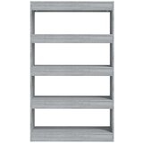 vidaXL knjižna omara/pregrada siva sonoma 80x30x135 cm | Shoptok.si