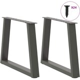  Noge za klub stolić V-oblika 2 kom antracit 70 x (42-43,3) cm čelik | shoptok.hr