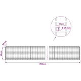  Gabion s žicom debljine 3 5 mm i mrežom 5x10 cm 700x30x50 cm - 30 cm 50 cm 700 cm | shoptok.hr