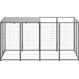  Kavez za pse crni 2,42 m² čelični | shoptok.hr