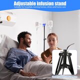 KENSBRO Nastavljivo stojalo za infuzijo s 4 kavlji in zložljivo zasnovo - 87–190 cm | Shoptok.si