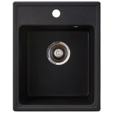 granitna usadna sudopera xQuadro 40 crna 400x500 Ø90