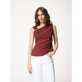 Reserved Top od liocelnih vlakana - boja mahagonija | shoptok.hr