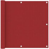 vidaXL balkonski zastor crveni 90 x 400 cm od tkanine Oxford | shoptok.hr
