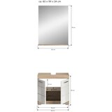MID.YOU Kopalnica Lambada, Barva Hrasta, Bela, 2-Delna | Shoptok.si