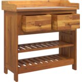 vidaXL vrtni ormar s ladicama s policom s pohranom smeđa 78 x 36.5 x 78cm | shoptok.hr