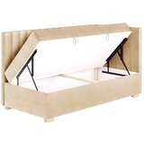 Ghado Bež kutni dječji krevet s prostorom za odlaganje s madracem 90x200 cm Snugi - | shoptok.hr