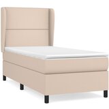 vidaXL Krevet s oprugama i madrac cappuccino 90x190 cm od umjetne kože Cijene