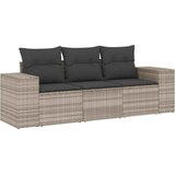 Maison Chic Seti vrtnega pohištva - Vrtna garnitura - Vrtni pohištvo set 3-delna z blazinami siv poli ratan, (21809113) | Shoptok.si