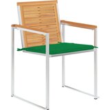  Vrtni stoli 4 kosi z blazinami trdna tikovina, (20963618) | Shoptok.si