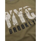 Ombre Men's urban print longsleeve - olive | Shoptok.si