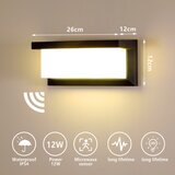  Brilagi-LED Spoljna zidna LED lampa sa senzorom BRICKY LED/12W/230V crna IP54 | Eponuda.com