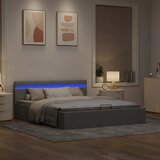  Hidraulični okvir za krevet LED svjetlosivi tkanina 180x200 cm | Eponuda.com
