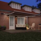 Tenda na ručno uvlačenje s LED smeđa 450 x 300 cm | Eponuda.com