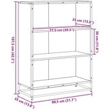 vidaXL Ormarić za knjige smeđi hrast 80,5x35x107,5cm konstruirano drvo | shoptok.hr