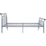 Posteljni okvir siv kovinski 180x200 cm | Shoptok.si