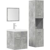 Maison Chic Kopalniško pohištvo - Kopalniški sestavi 4 kosa betonsko sive barve konstruiran les, (21788322) | Shoptok.si