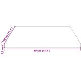  Ploča za stol bijela 40x40x2,5 cm masivna borovina četvrtasta | shoptok.hr
