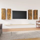TV ormarići 4 kom dimljeni hrast 30,5x30x90cm konstruirano drvo | shoptok.hr