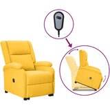 vidaXL stol s funkcijo vstajanja rumeno blago | Shoptok.si