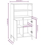 Highboard Bijela 60 x 36 x 110 cm Konstruirano drvo | shoptok.hr