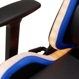 Novel GAMING STOL kovina, umetna masa, tekstil modra, črna, bela | Shoptok.si