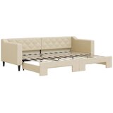  Dnevni krevet na razvlačenje krem 80 x 200 cm od tkanine | shoptok.hr
