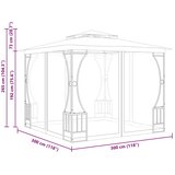  Sjenica s mrežama 300 x 300 x 265 cm antracit | shoptok.hr