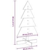  Drveno ukrasno božićno drvce voštano smeđi 80 cm od borovine | shoptok.hr