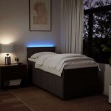 vidaXL Box spring postelja z vzmetnico temno rjava 100x200 cm blago, (21305247) | Shoptok.si