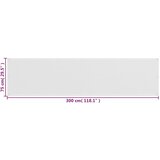 Balkonski zastor bijeli 75 x 300 cm HDPE | shoptok.hr