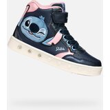 Geox Dark Blue Girls Skylin Sneakers - Girls Cene