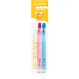 KIDS & JUNIOR Ultra Soft zobna ščetka za otroke 2 ks Pink, Blue 2 kos
