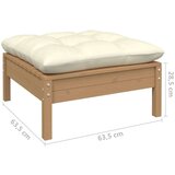 Vrtna sedežna garnitura 3-delna z blazinami trdna borovina, (20674485) | Shoptok.si