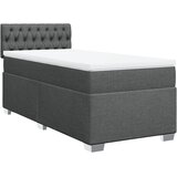  Okvir kreveta s oprugama i madrac tamnosivi 80x200cm od tkanine | shoptok.hr