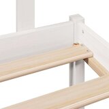  Knjižna postelja brez vzmetnice bela 75x190 cm trdna borovina | Shoptok.si