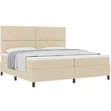 Box Spring krevet s madracem krem 200x200 cm tkanina | shoptok.hr