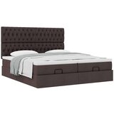 vidaXL Otomanski posteljni okvir z vzmetnicami rjav 180x200 cm blago, (21610149) | Shoptok.si
