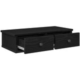  Zidna polica s ladicama crna 60x28x15 cm izrađeno drvo | shoptok.hr